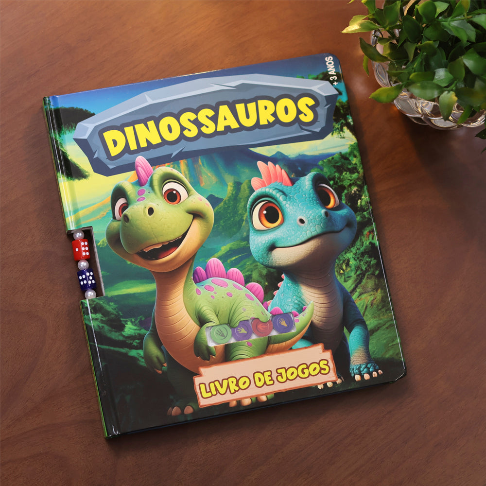 Dinossauros | Livro de Jogos | Capa Dura