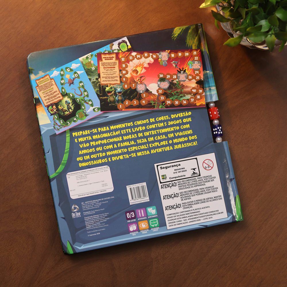 Dinossauros | Livro de Jogos | Capa Dura
