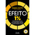 Livro de capa comum, "Efeito 1%" de Raquel Coutto, capa preta com círculo amarelo e título em branco. — Plenitude