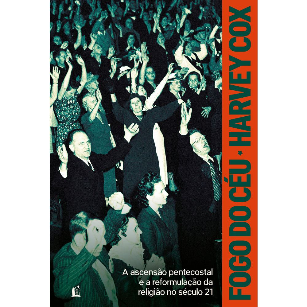 Livro Fogo do Céu, capa com foto em preto e branco de pessoas com as mãos levantadas. — Plenitude