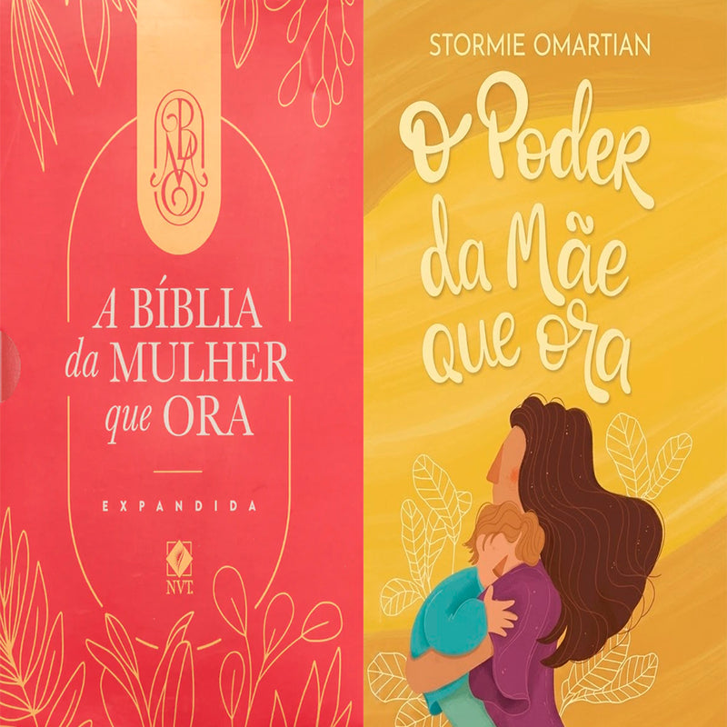 Kit A Bíblia da Mulher que Ora | Edição Expandida | NVT | Letra Normal | Vinho + O Poder da Mãe Que Ora | Stormie Omartian
