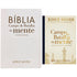 Kit Bíblia Campo de Batalha da Mente, NVA, Letra Normal, Capa Luxo, branco com detalhes dourados — Plenitude