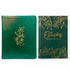 Kit Bíblia Mulheres Floral Verde Musgo NVT com estampa dourada e Planner Estações Floral Verde com folhas douradas. — Plenitude