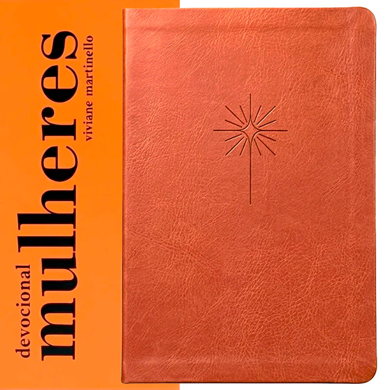 Kit Bíblia Slim Filament | NVT | Letra Grande | Capa Couro Sintético Marrom + Devocional Mulheres 2026 | Viviane Martinello