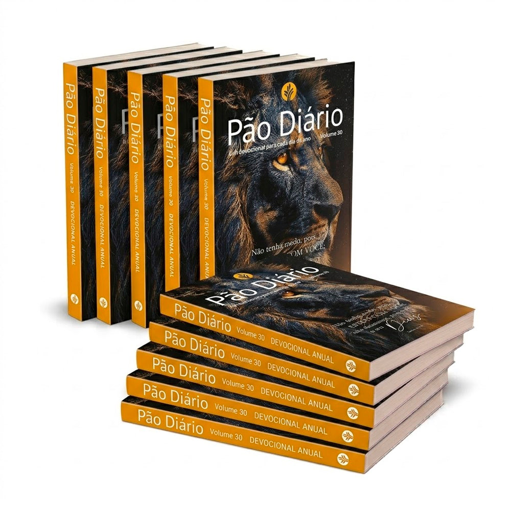 Kit 10 Livros | Devocional Pão Diário | Vol.30 Leão | Não Tenha Medo