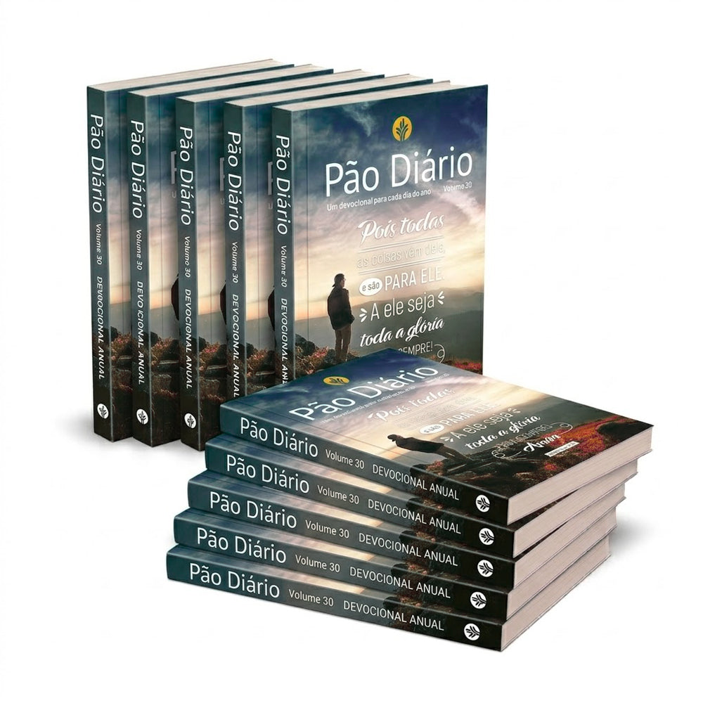 Kit 10 Livros |  Devocional Pão Diário | Vol.30 | Pois Todas as Coisas Vem Dele