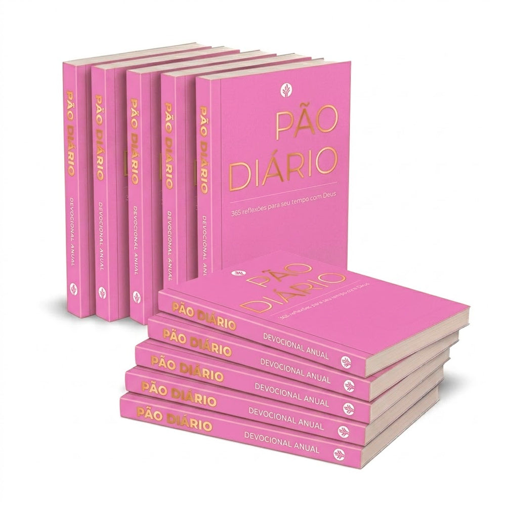Kit  10 Livros | Devocional Pão Diário | Vol.30 | Rosa
