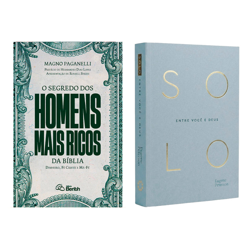 Kit Devocional Solo | Eugene Peterson | Capa Brochura + O Segredo dos Homens Mais Ricos da Bíblia | Magno Paganelli