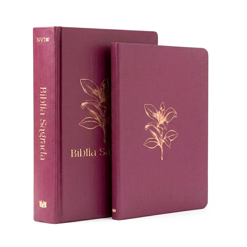 Kit Livro Bloco de Anotações | Capa Brochura e Bíblia Sagrada Feminina | NVI | Letra Normal | Capa Dura