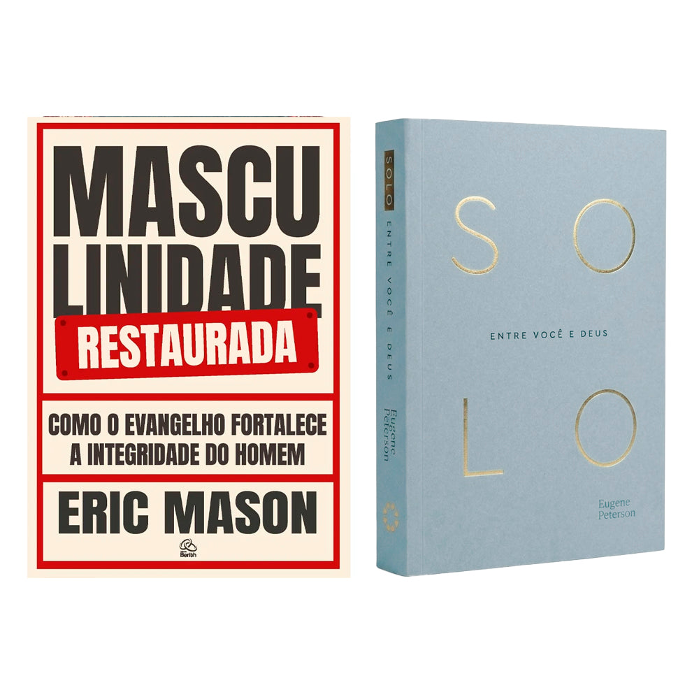 Kit Masculinidade Restaurada | Eric Mason + Devocional Solo | Eugene Peterson | Capa Brochura