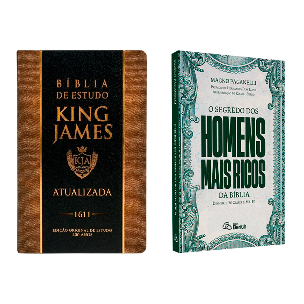 Kit Bíblia de Estudo King James 1611 + O Segredo dos Homens Mais Ricos da Bíblia