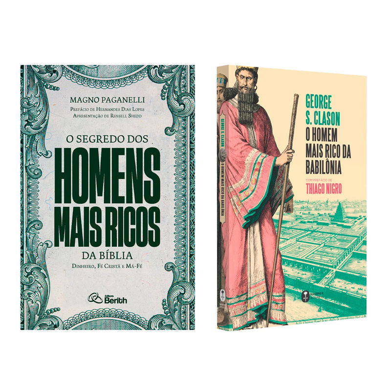 Kit O Homem Mais Rico da Babilônia + O Segredo dos Homens Mais Ricos da Bíblia