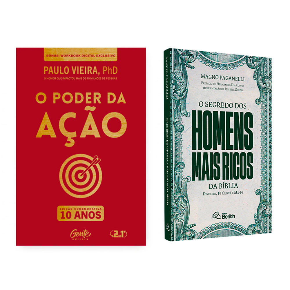 Kit O Poder da Ação | O Poder da Autorresponsabilidade (2 em 1) + O Segredo dos Homens Mais Ricos da Bíblia | Magno Paganelli