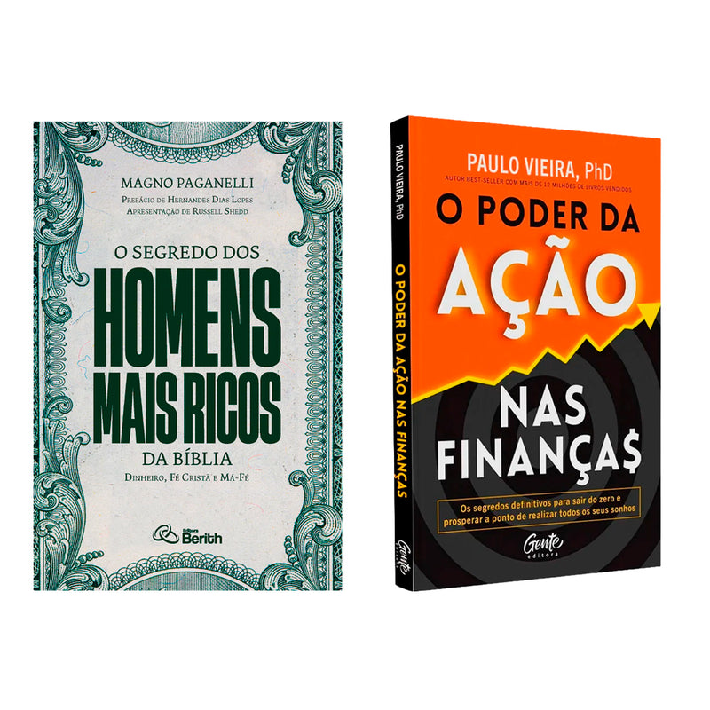 Kit O Segredo dos Homens Mais Ricos da Bíblia | Magno Paganelli + O Poder da Ação nas Finanças | Paulo Vieira