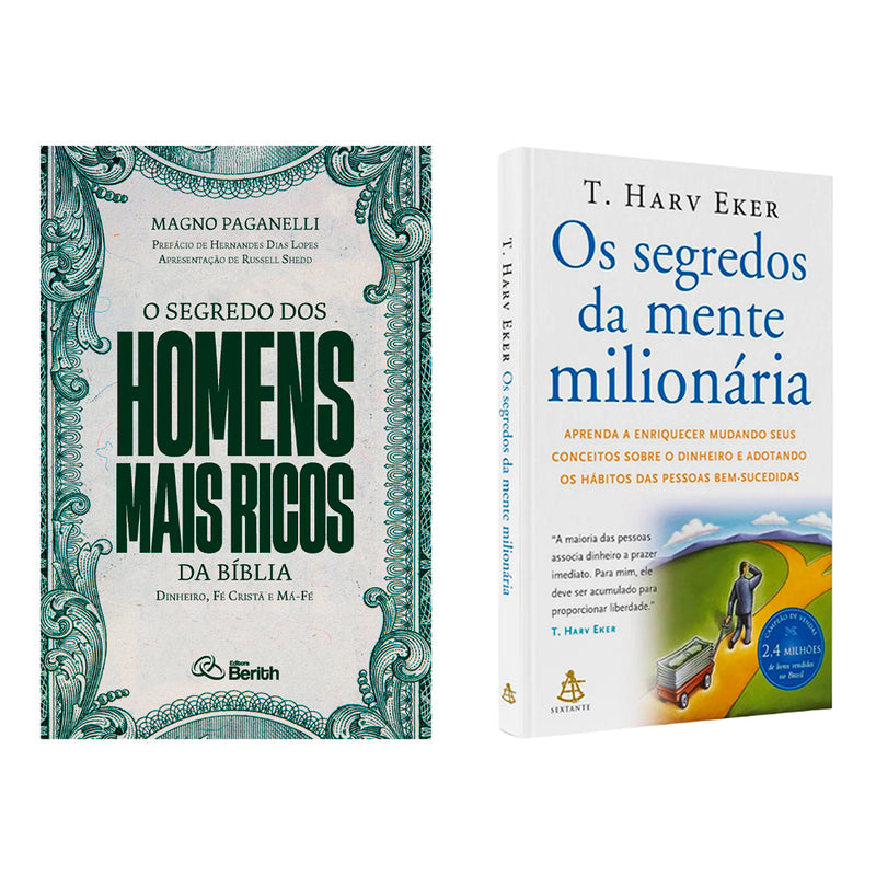 Kit Os Segredos da Mente Milionária | T. Harv Eker + O Segredo dos Homens Mais Ricos da Bíblia | Magno Paganelli