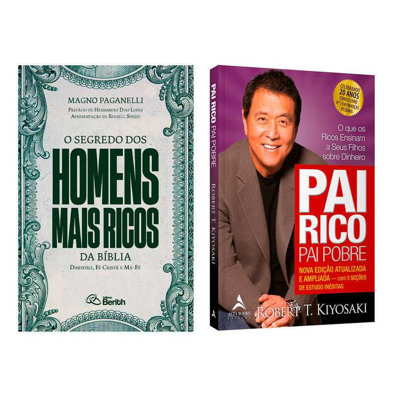 Kit Pai Rico Pai Pobre + O Segredo dos Homens Mais Ricos da Bíblia