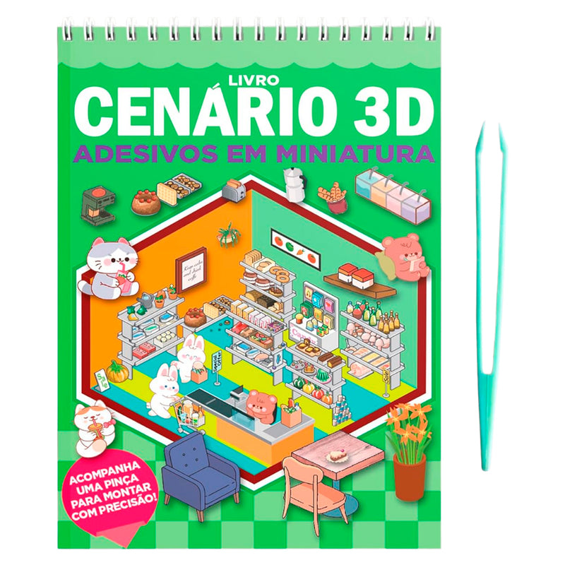 Livro Cenário 3D | Monte Cenários com Adesivos em Miniatura 2