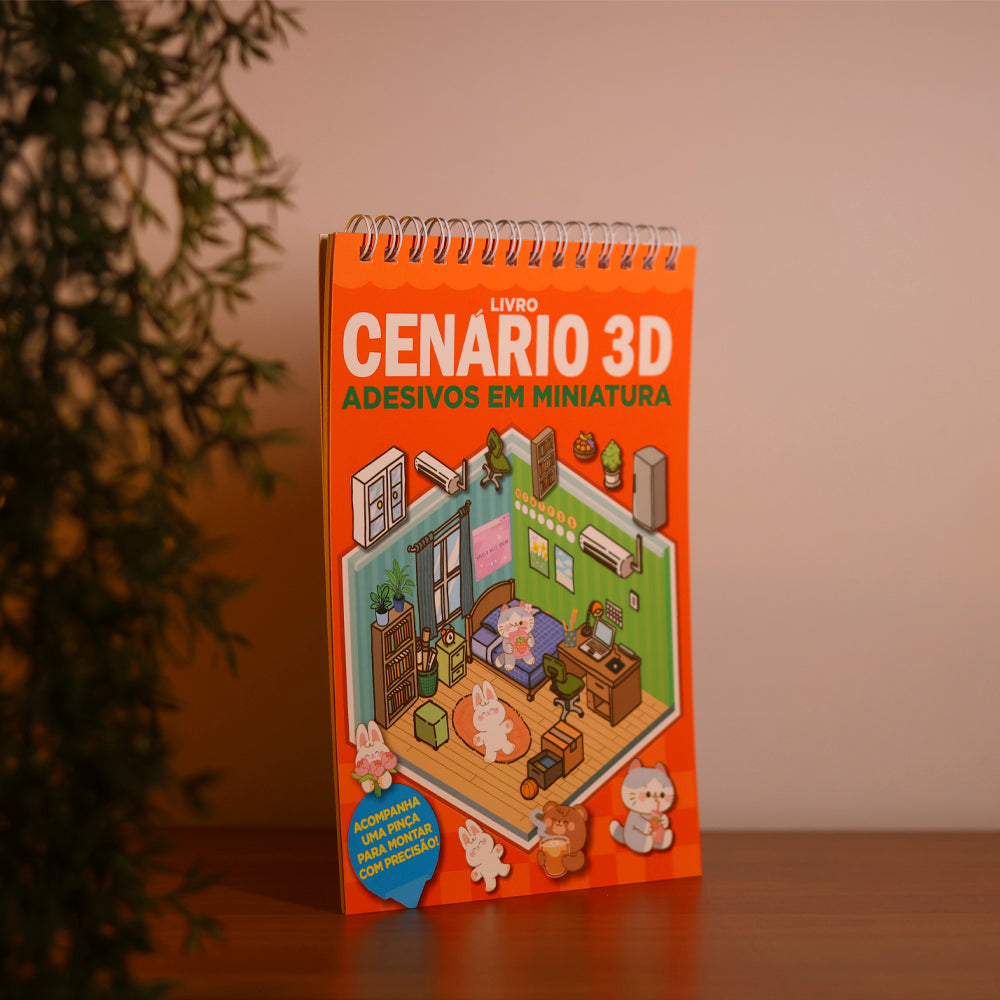 Livro Cenário 3D | Monte Cenários com Adesivos em Miniatura 3