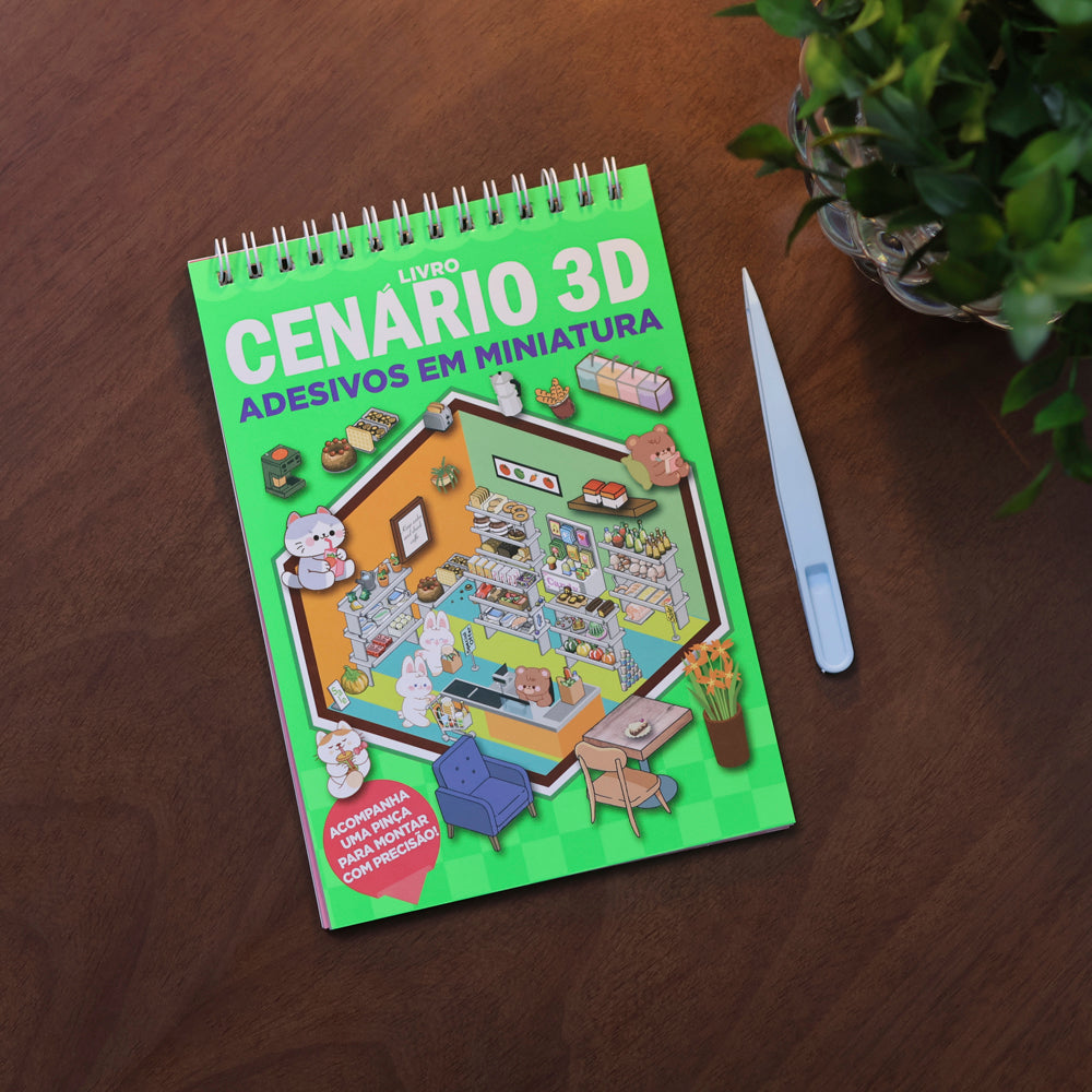 Livro Cenário 3D | Monte Cenários com Adesivos em Miniatura 2