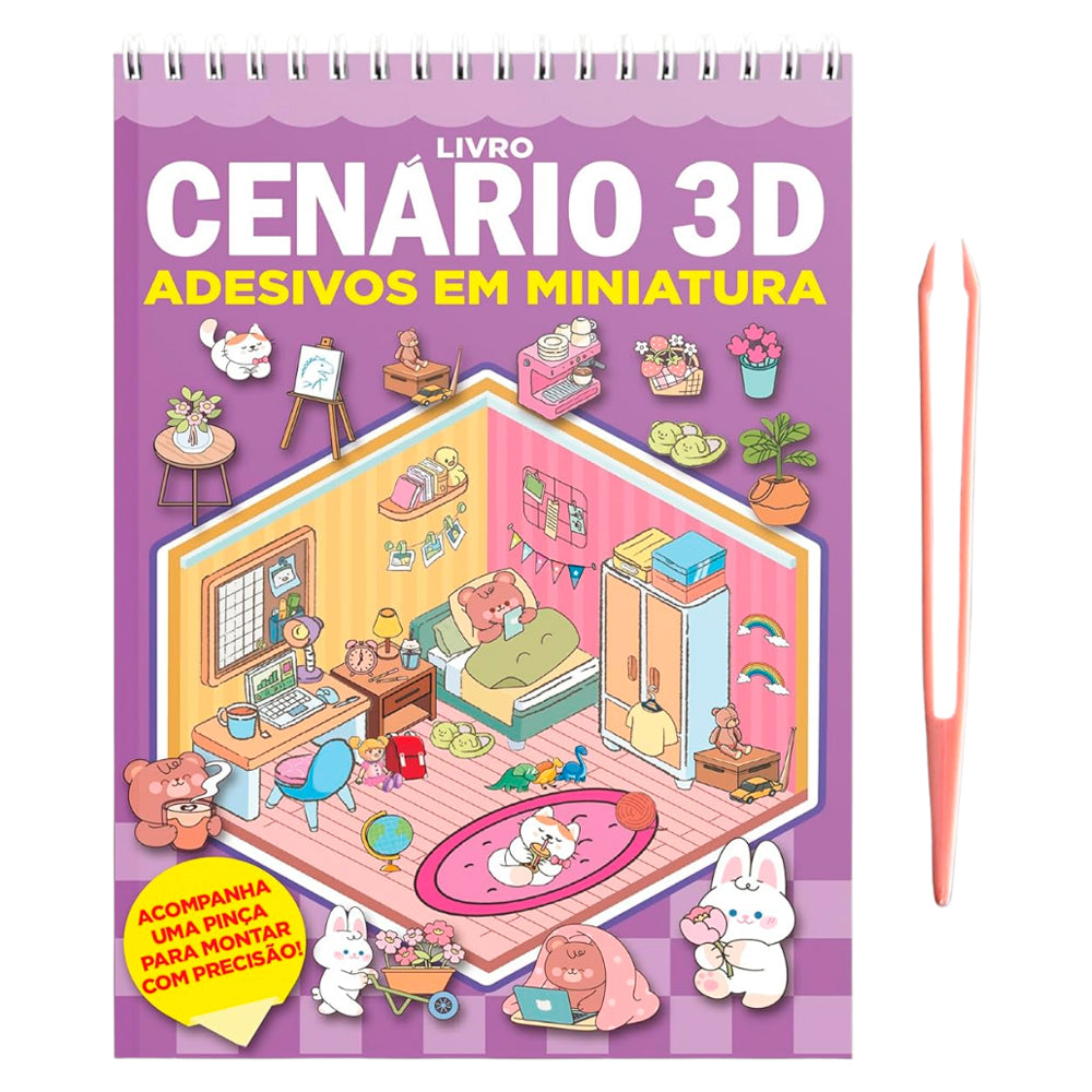 Livro Cenário 3D | Monte Cenários com Adesivos em Miniatura 4