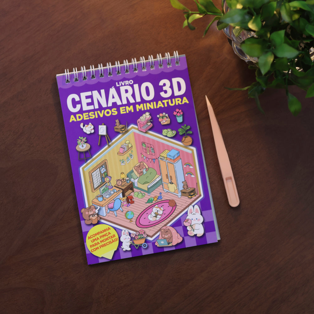 Livro Cenário 3D | Monte Cenários com Adesivos em Miniatura 4