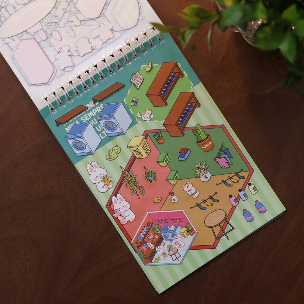 Livro Cenário 3D | Monte Cenários com Adesivos em Miniatura 4