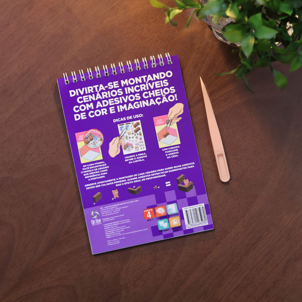 Livro Cenário 3D | Monte Cenários com Adesivos em Miniatura 4