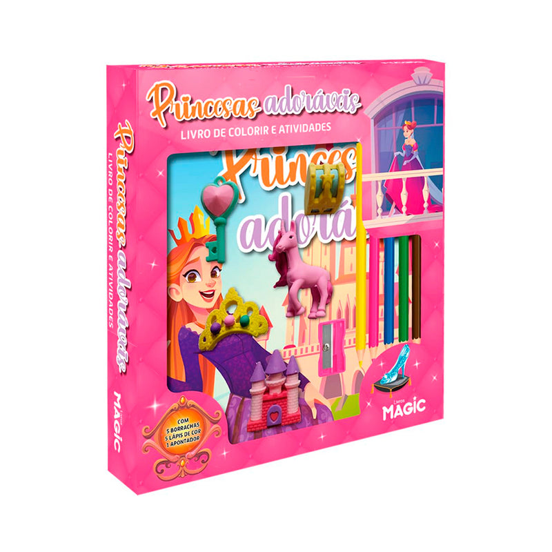 Princesas Adoráveis | Livro de Colorir e Atividades
