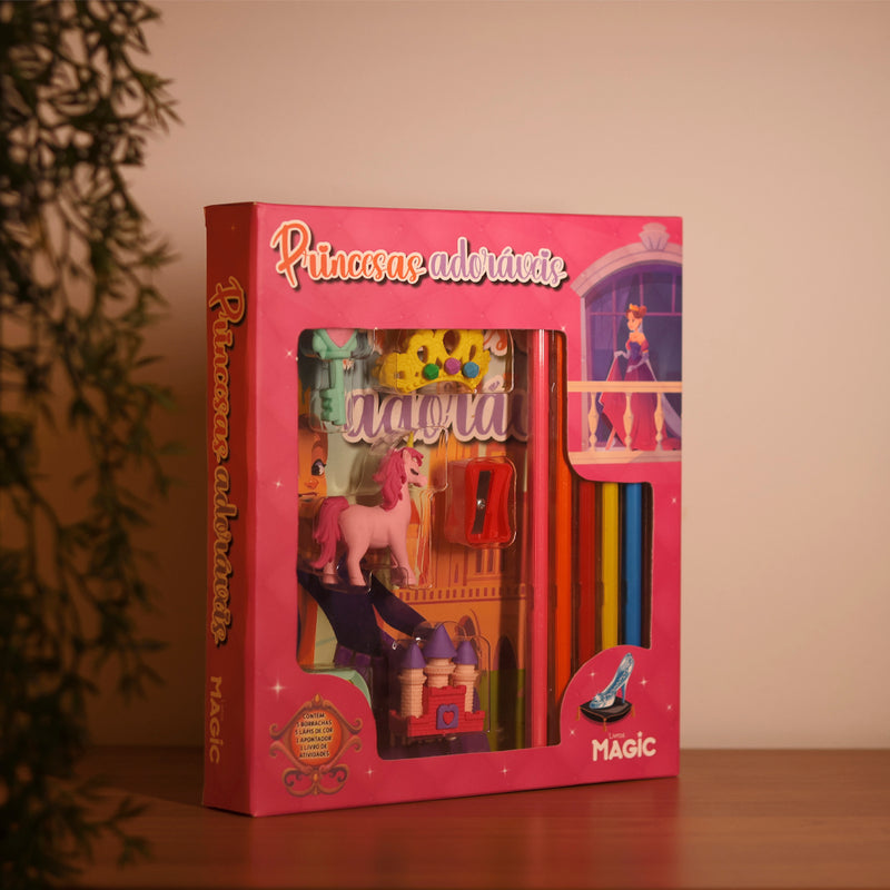 Princesas Adoráveis | Livro de Colorir e Atividades