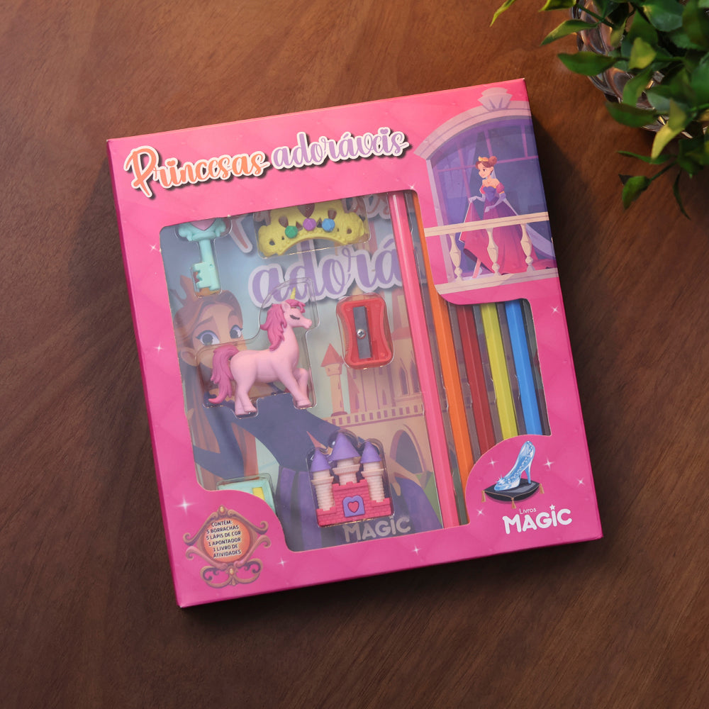 Princesas Adoráveis | Livro de Colorir e Atividades