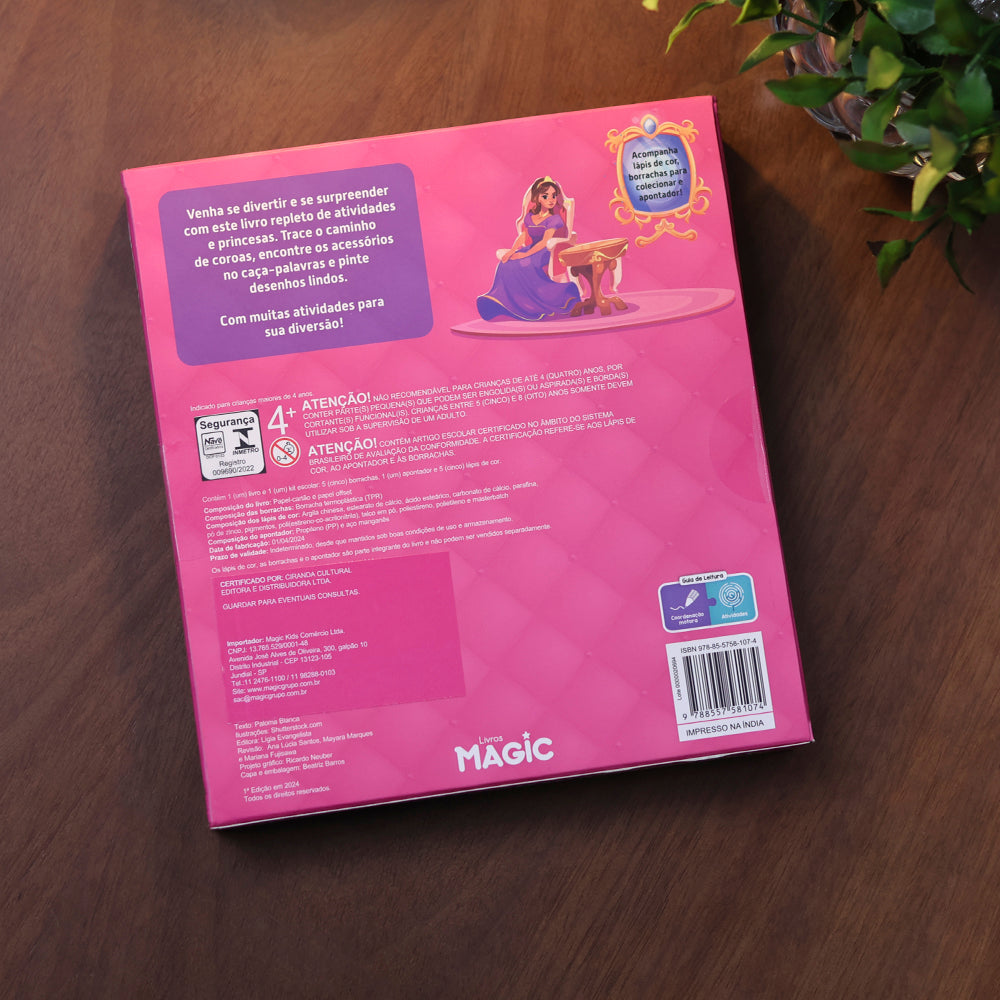 Princesas Adoráveis | Livro de Colorir e Atividades
