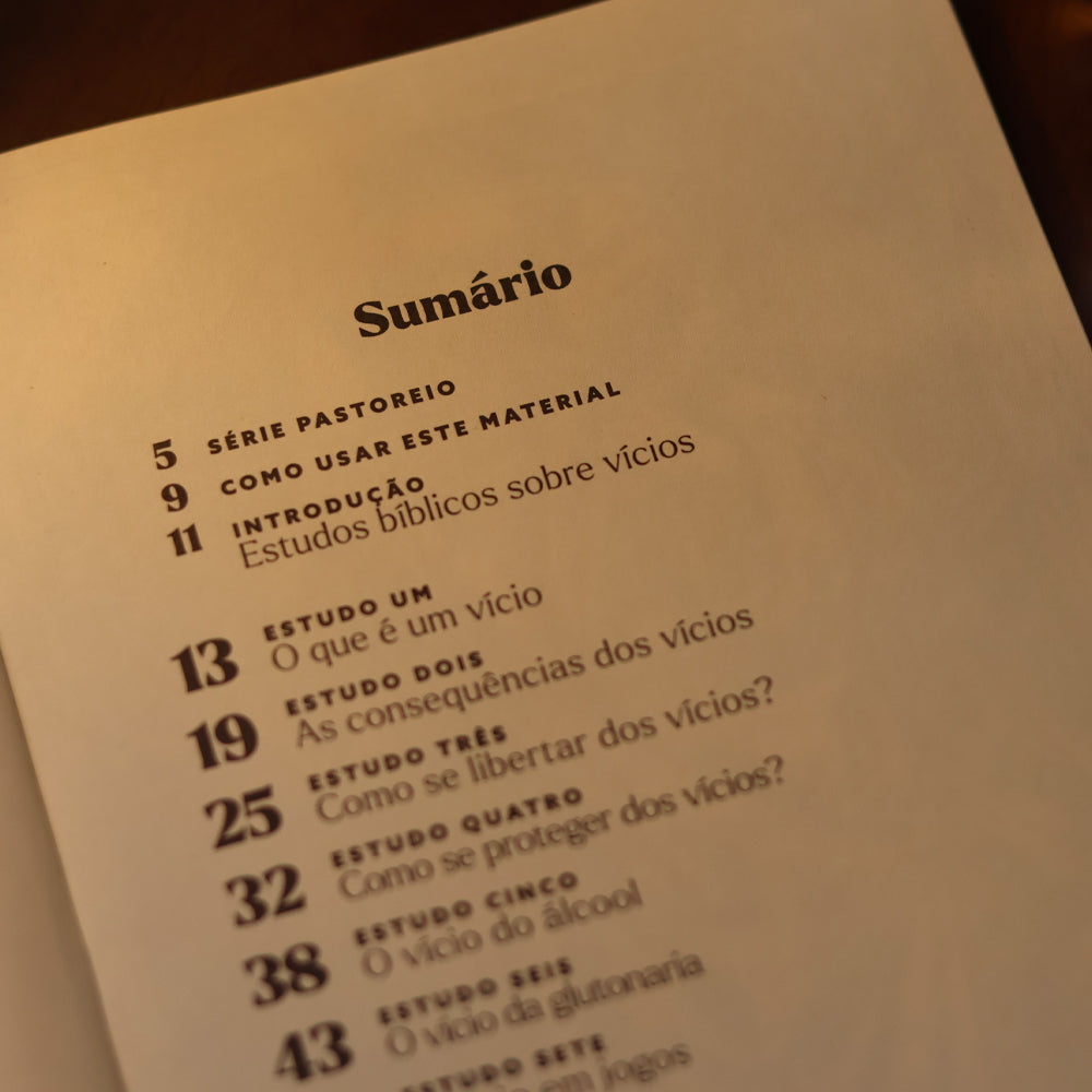 Vícios | Série Pastoreio | Samuel Nóbrega Cortiñas
