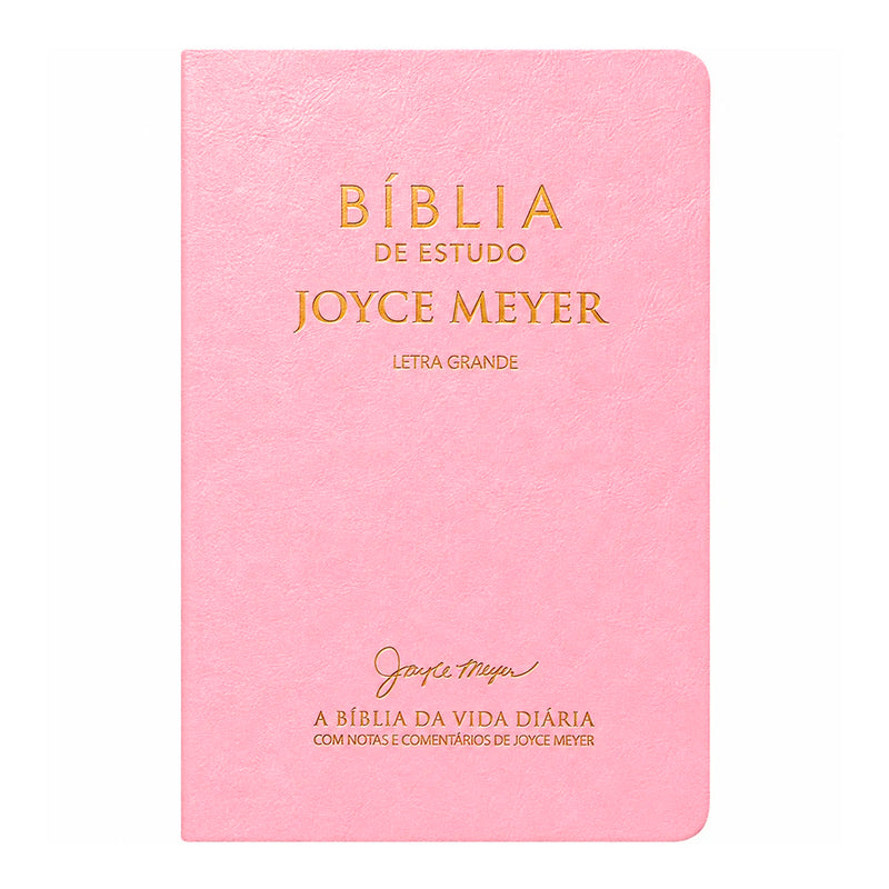 Bíblia De Estudo Joyce Meyer | NVI | Letra Grande | Capa Rosa