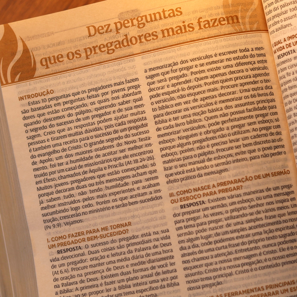 Bíblia do Pregador Pentecostal | ARC | Edição Ampliada | Capa Marrom