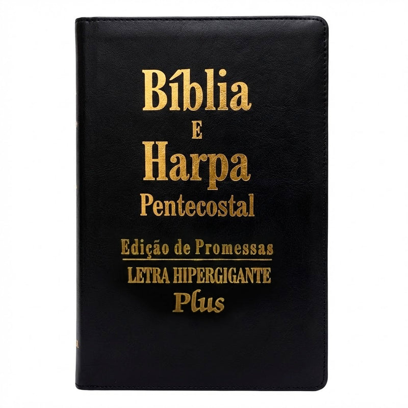 Bíblia e Harpa | ARC | Letra Hipergigante Plus | Edição de Promessas | Capa Luxo | Com Índice