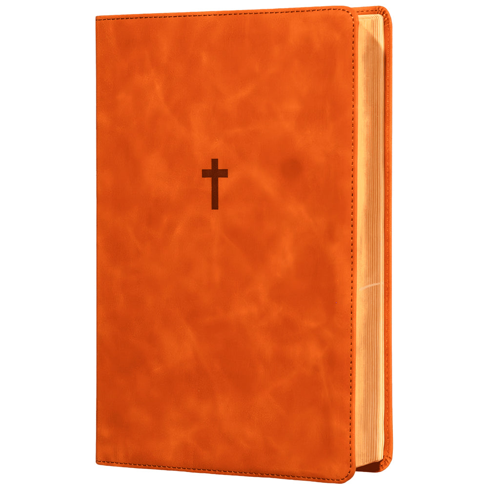 Bíblia Falei Com Amor Cruz | NVI | Bible Journaling | Leitura Perfeita | Luxo Marrom Marmorizado