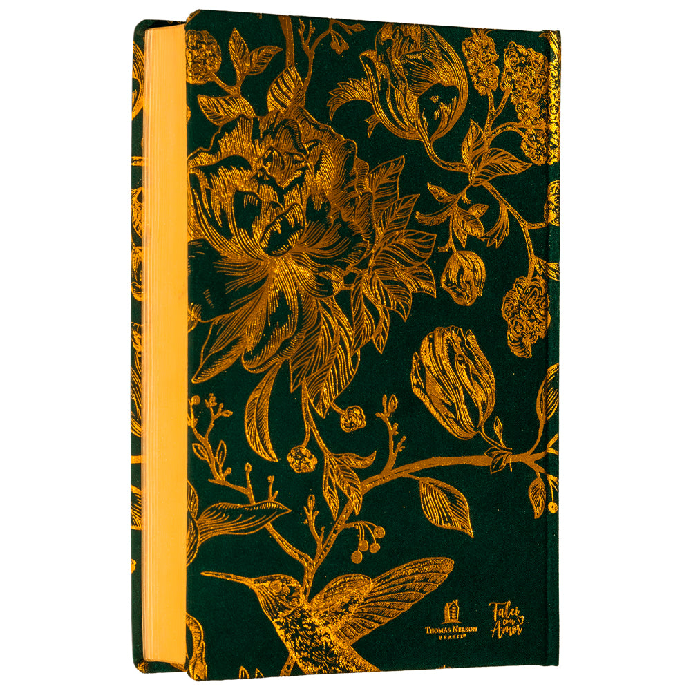 Bíblia Falei Com Amor Pássaros | NVI | Bible Journaling | Leitura Perfeita | Capa Verde