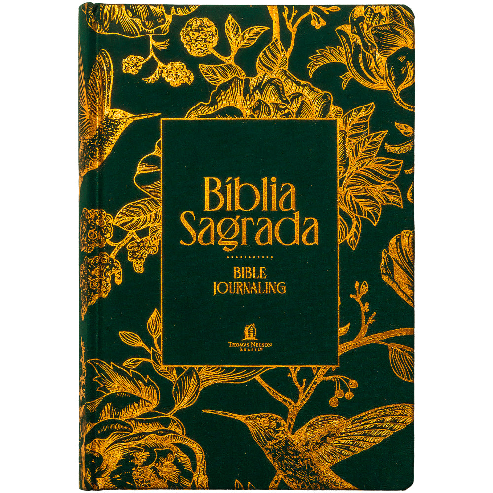 Bíblia Falei Com Amor Pássaros | NVI | Bible Journaling | Leitura Perfeita | Capa Verde