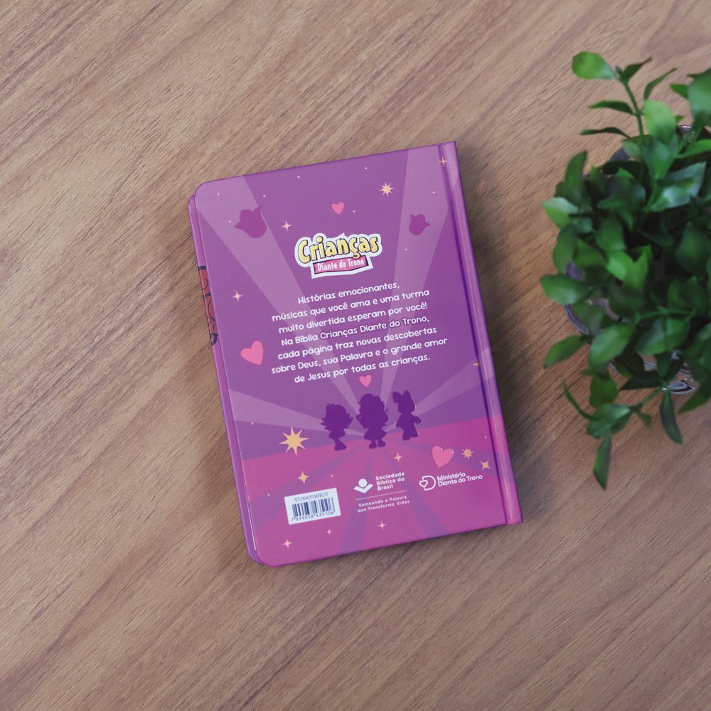 Bíblia Sagrada Crianças Diante do Trono |  NTLH | Capa Dura Rosa