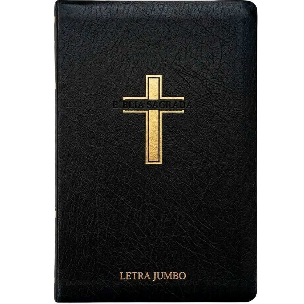 Bíblia Sagrada Letra Jumbo | ARC | Harpa Avivada e Corinhos | Capa PU Luxo Cruz Preta