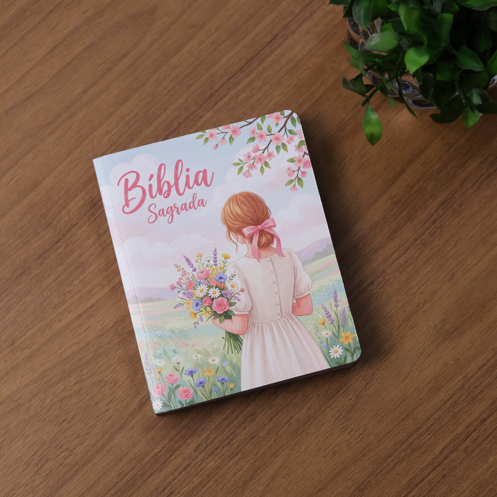 Bíblia Sagrada Menina Buquê | NVI | Capa Brochura