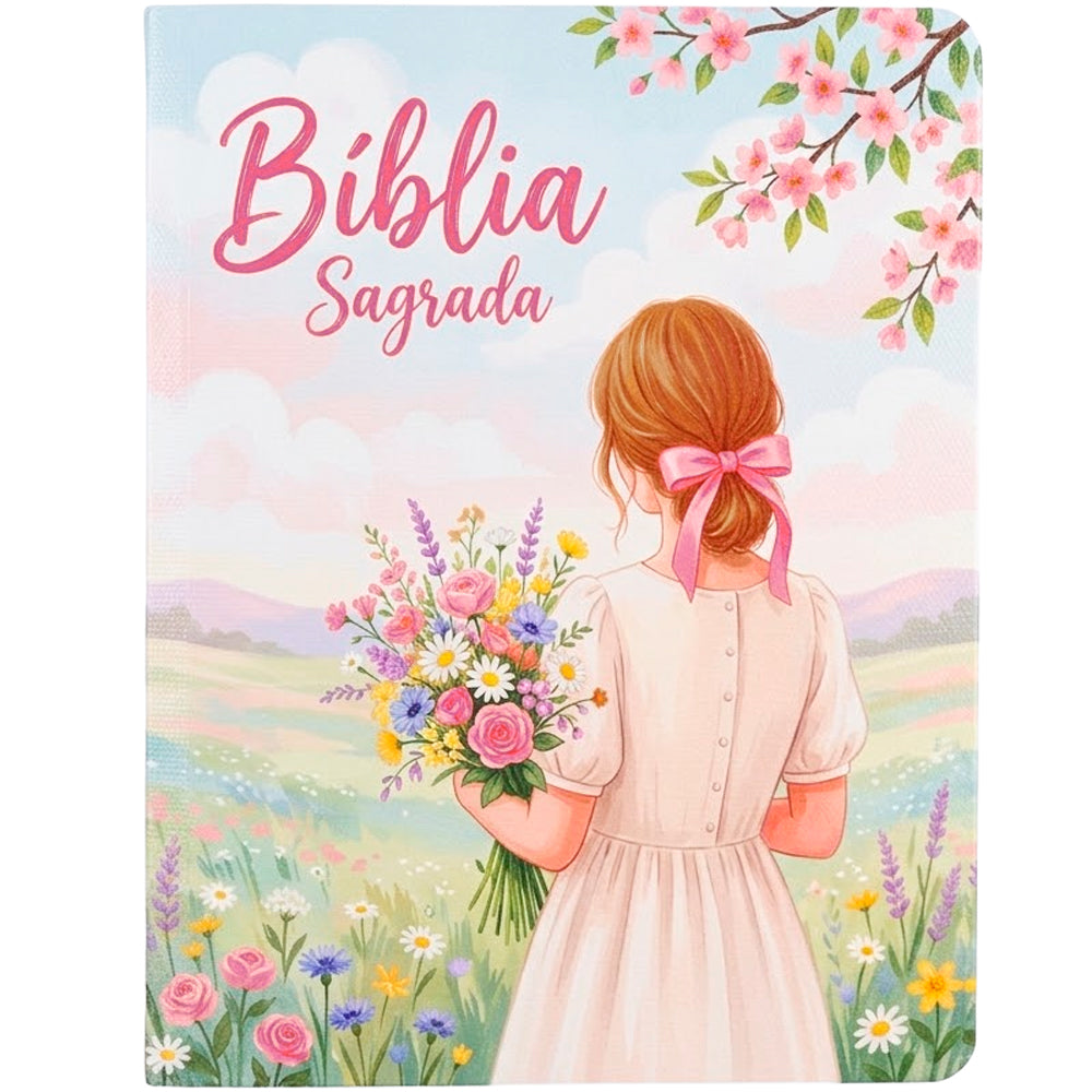 Bíblia Sagrada Menina Buquê | NVI | Capa Brochura