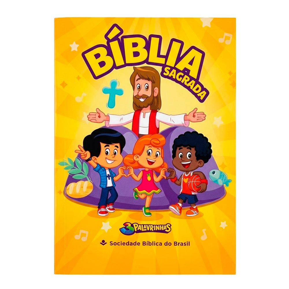 Bíblia Sagrada | NTLH | 3 Palavrinhas | Capa Brochura Amarela
