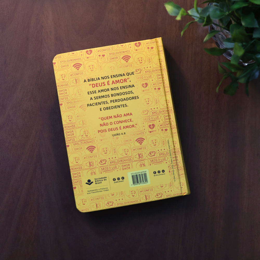 Bíblia Sagrada | NTLH | 3 Palavrinhas | Capa Dura Amarela