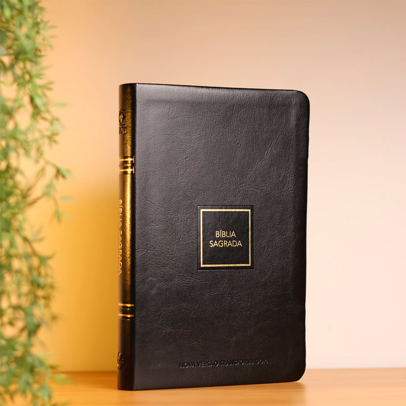Bíblia Sagrada | NVT | Capa Luxo Preto e Dourado