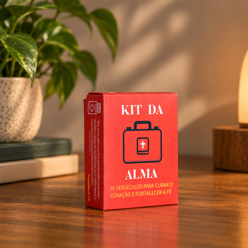 Caixinha Kit da Alma | 30 Versículos Para Aliviar o Espírito  | Vermelho
