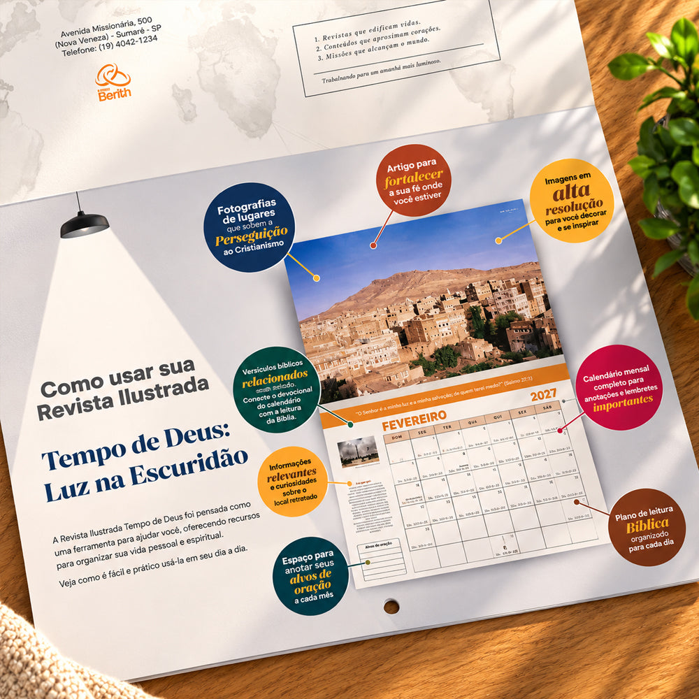 Calendário de Parede 2027 | Luz na Escuridão