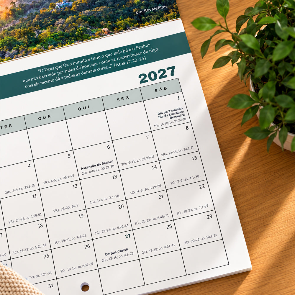 Calendário de Parede 2027 | Rotas da Graça
