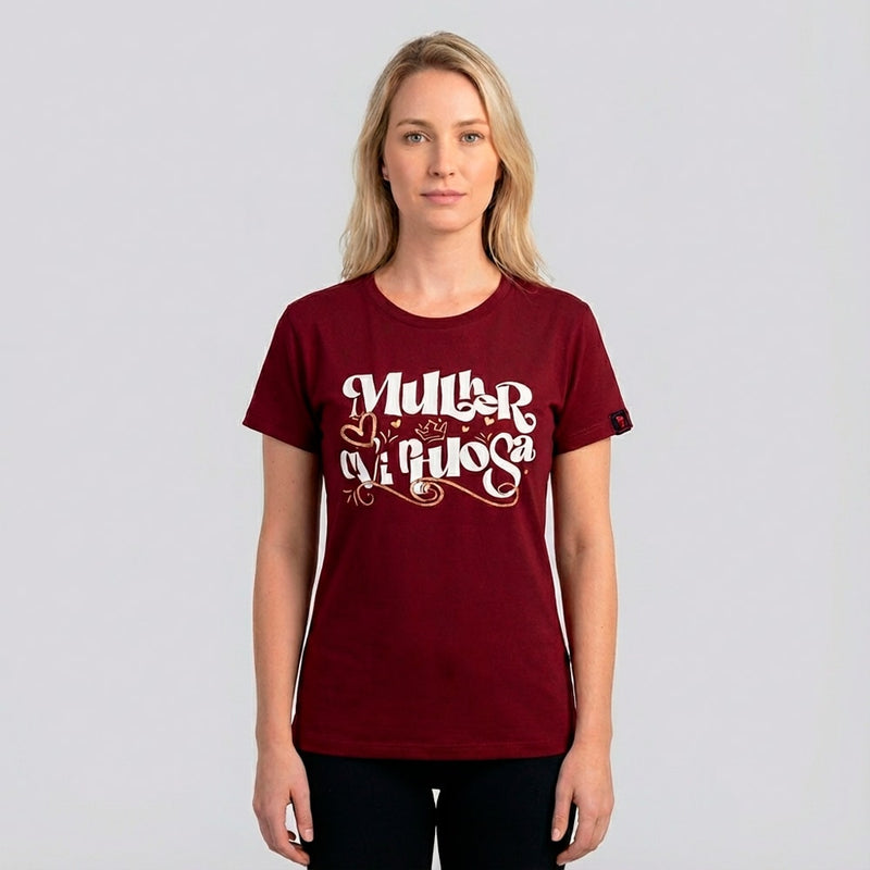 Camiseta Feminina Vermelha | Mulher Virtuosa | P