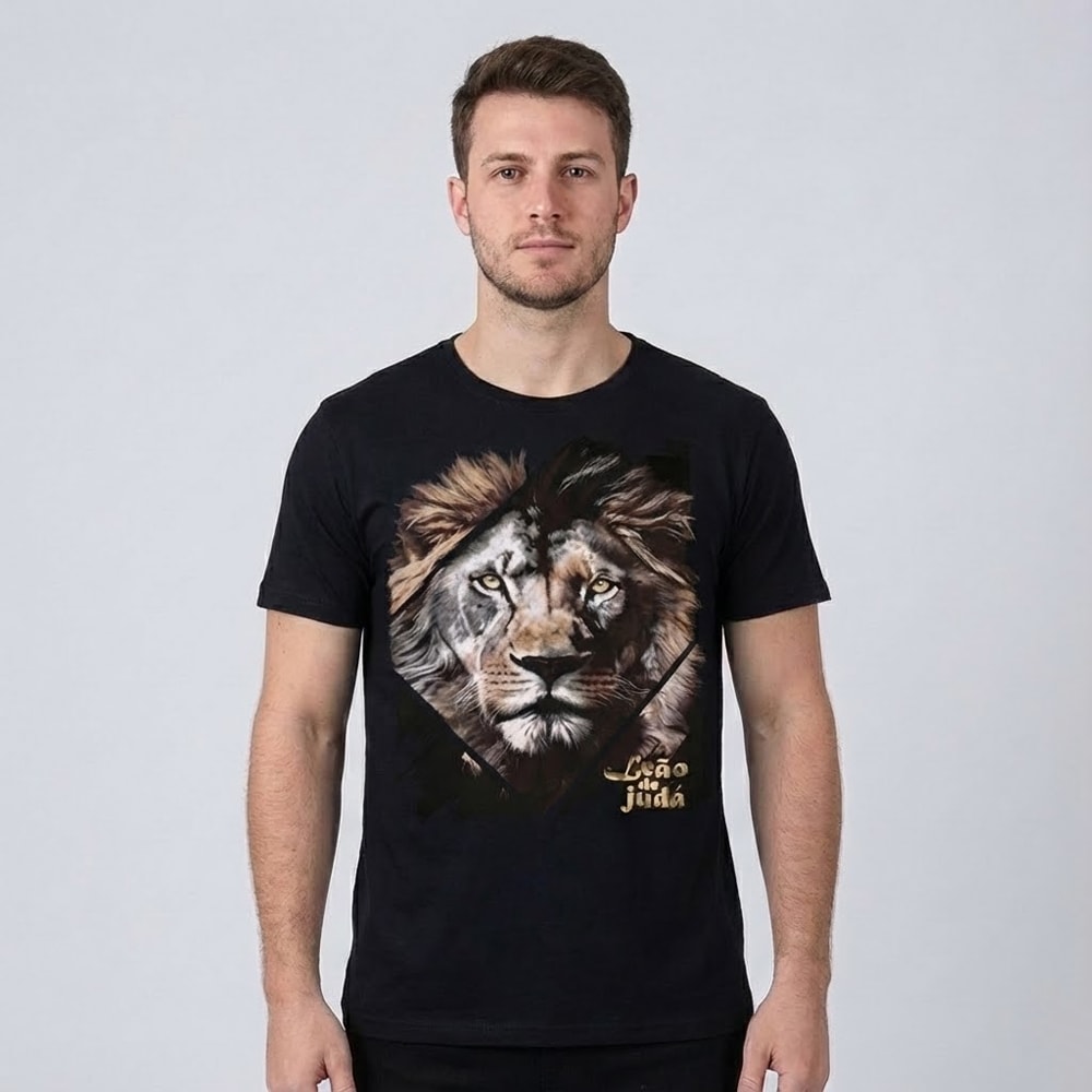 Camiseta Preta  | Leão de Judá | P